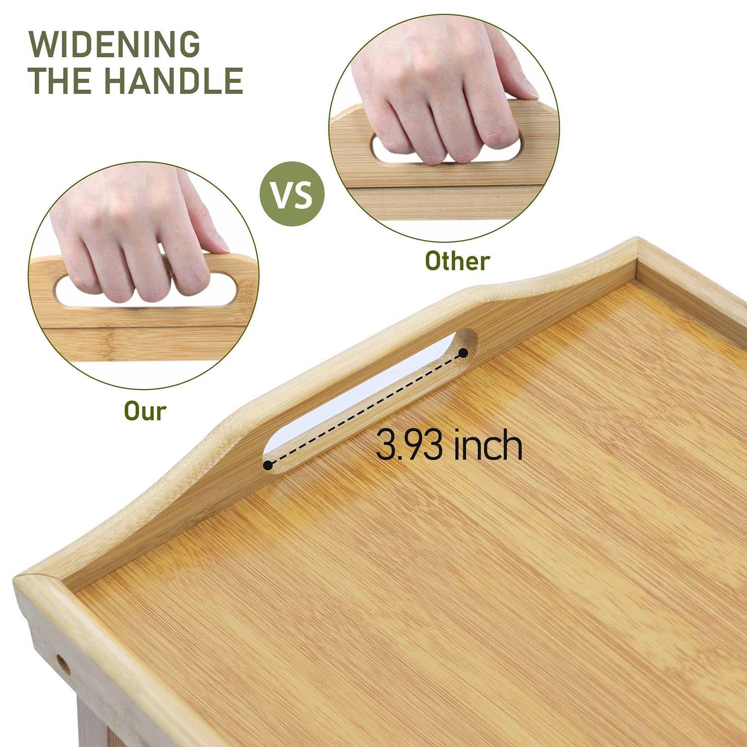 Mayyol Breakfast Bed Tray for Eating Height Adjustable Raised Food Table