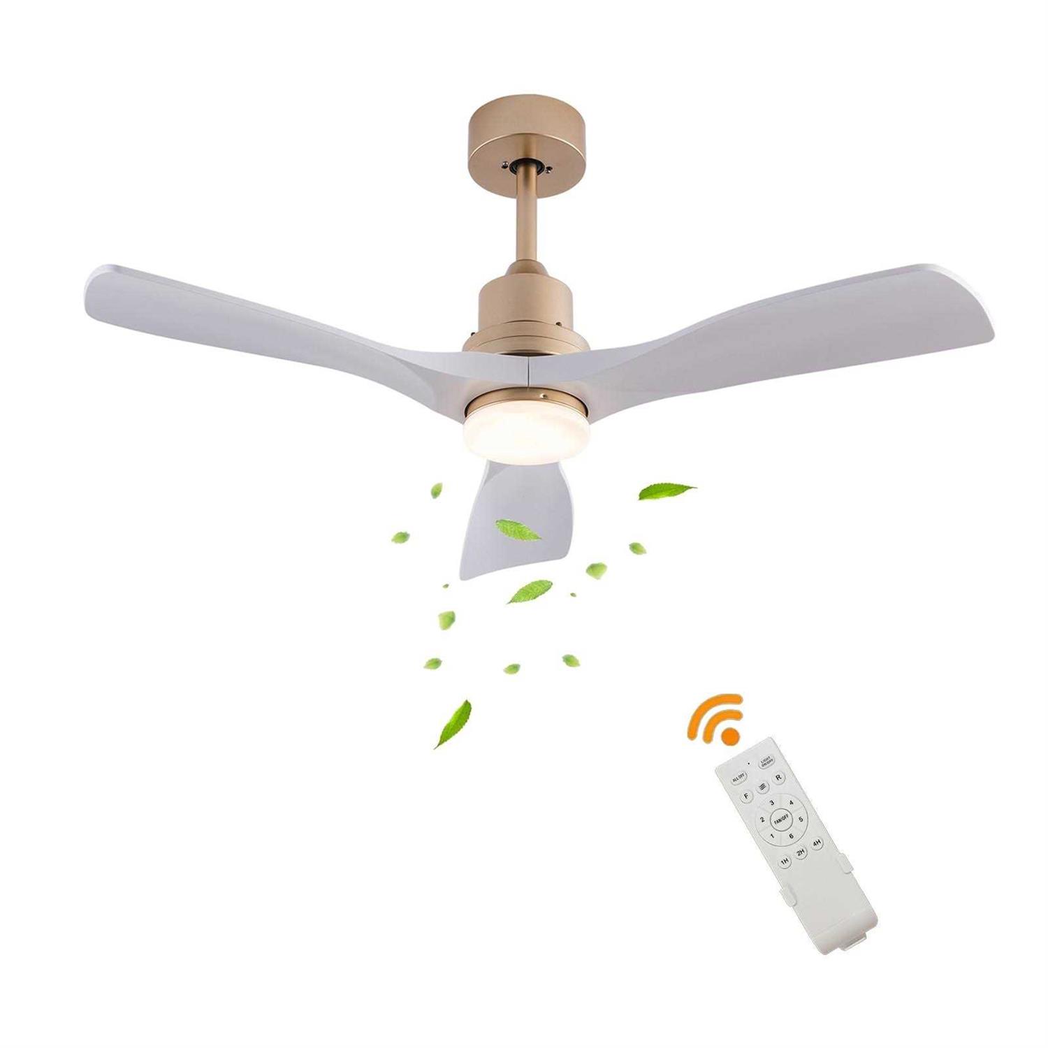 47In Modern 3-Blade 6-Speed Propeller Ceiling Fan Light with Remote