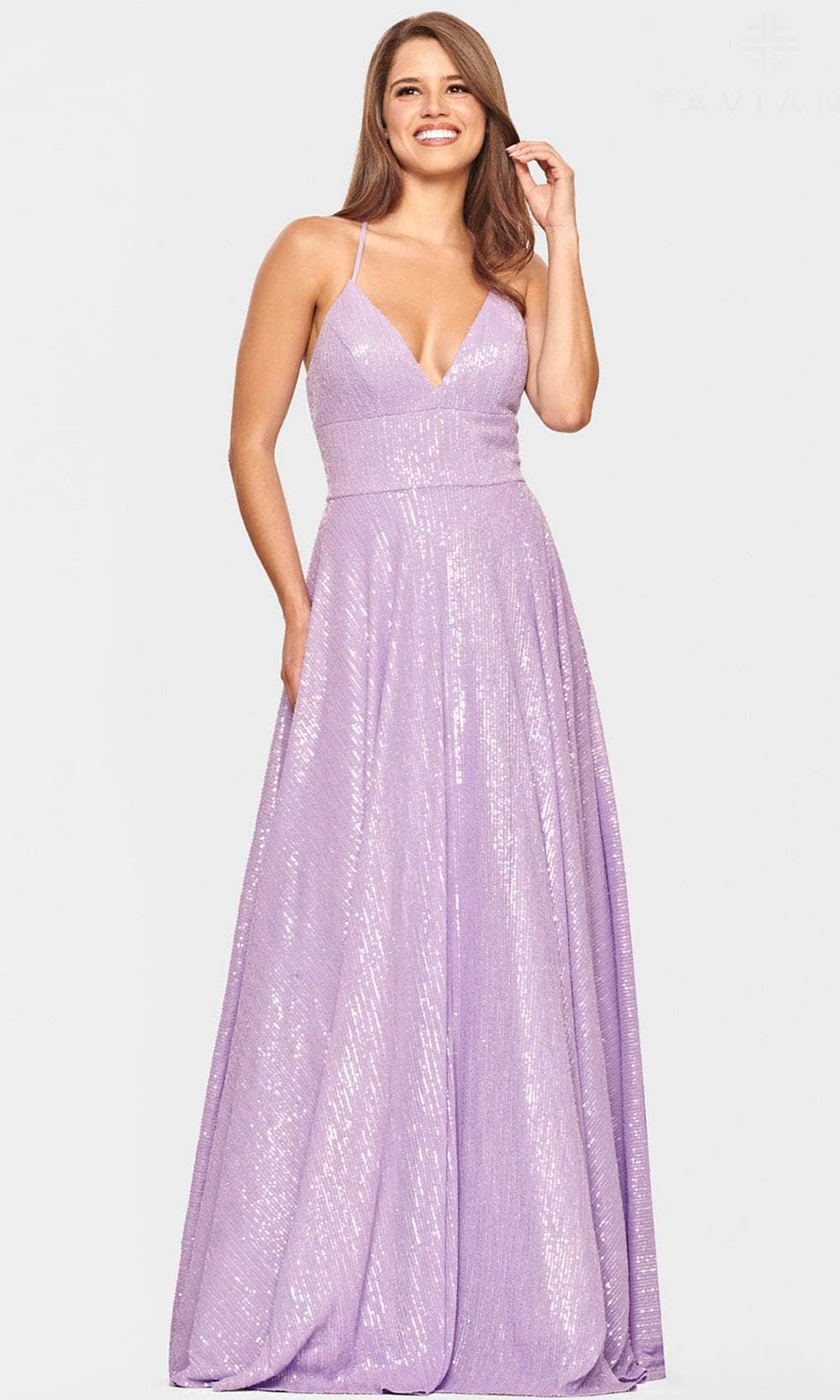 V-Neck Strappy Open Back Prom Gown