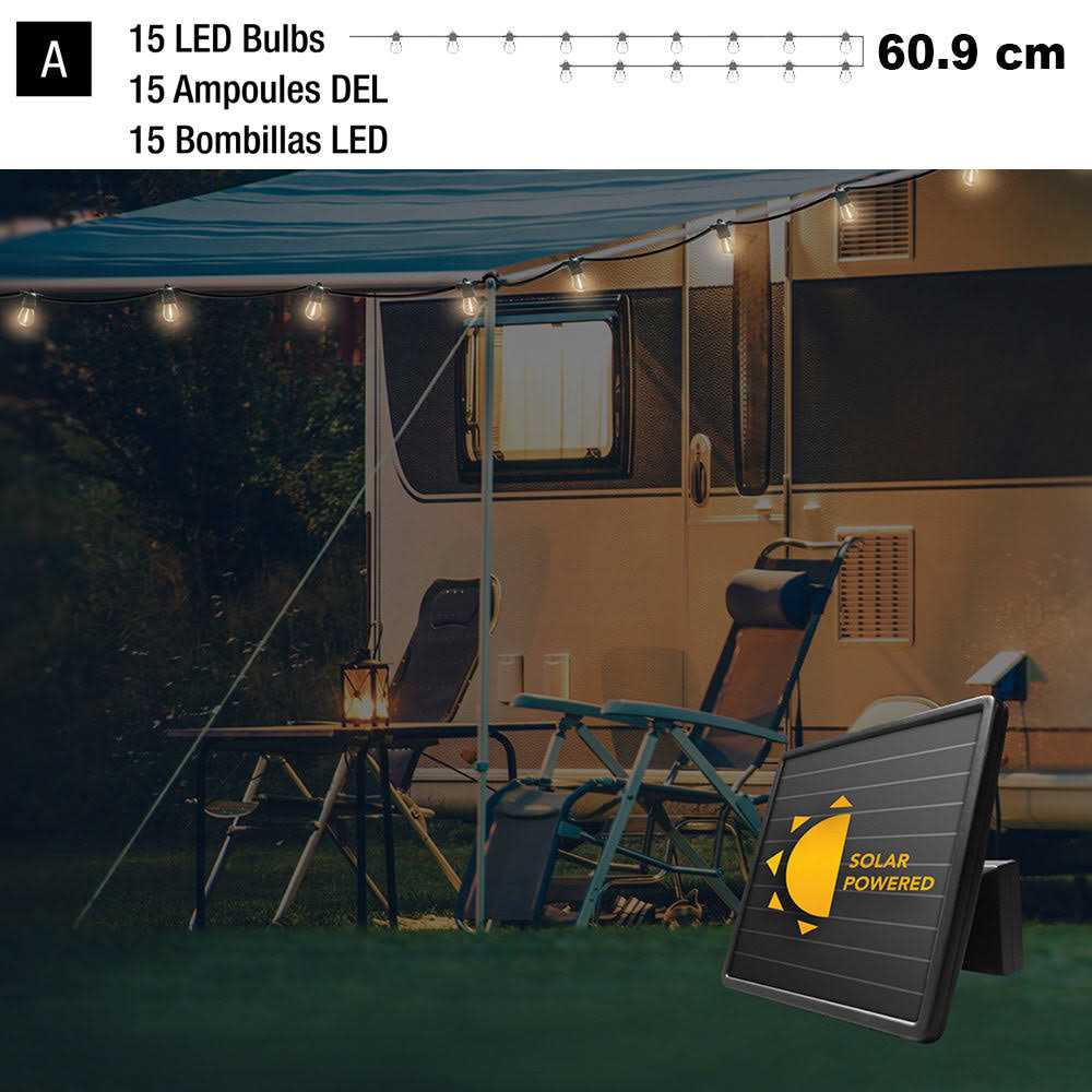 Sunforce Solar LED String Lights with Remote Control