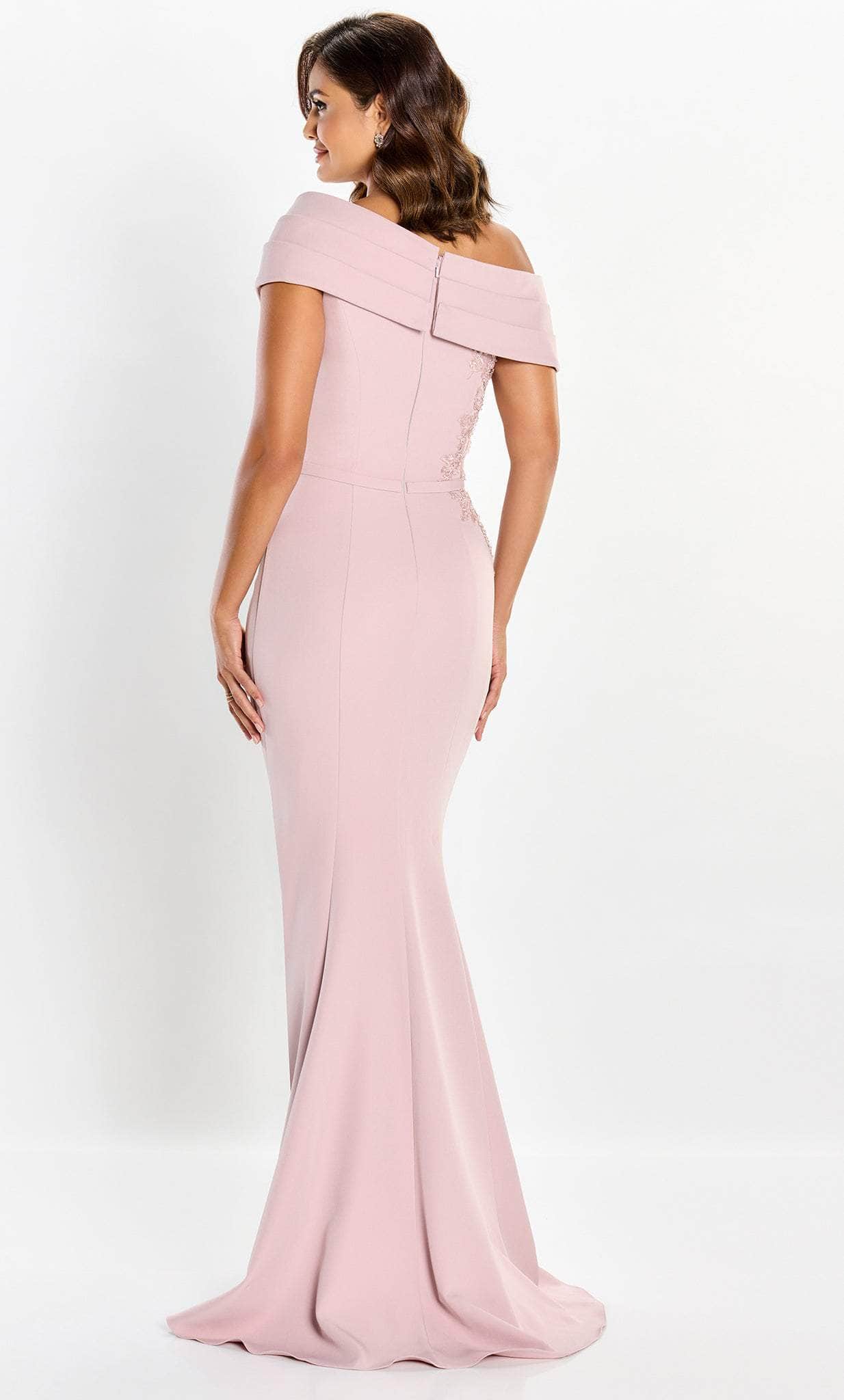 Off Shoulder Pleated Formal Gown