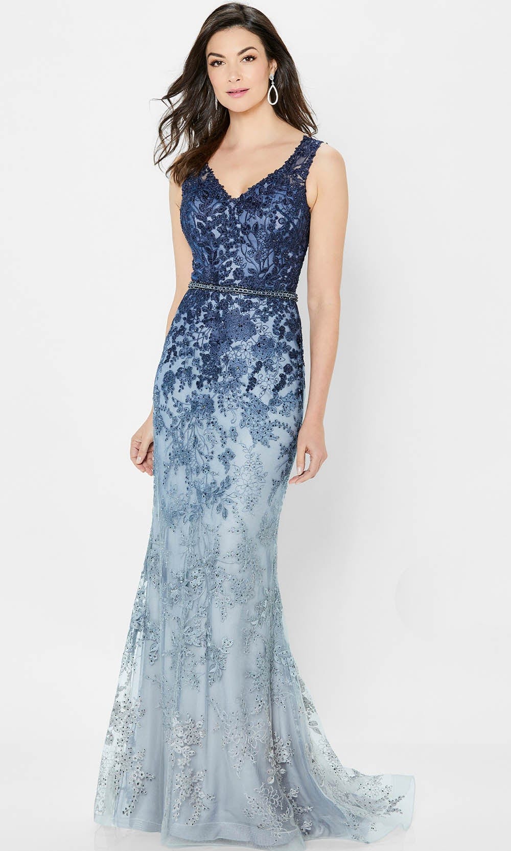 Lace Ombre Evening Gown