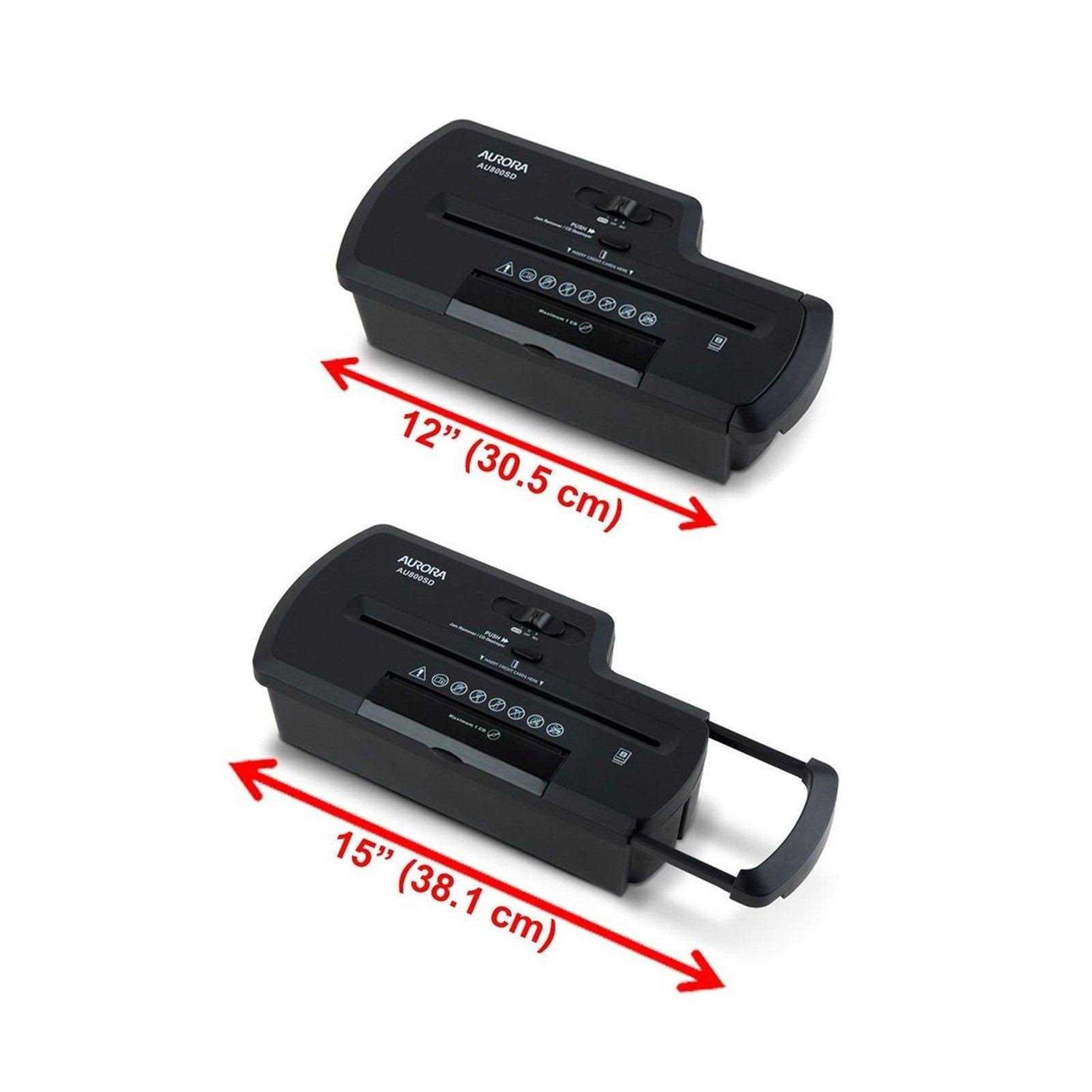 Aurora AU800SD Professional Strip Cut Paper Shredder/CD/Credit Card