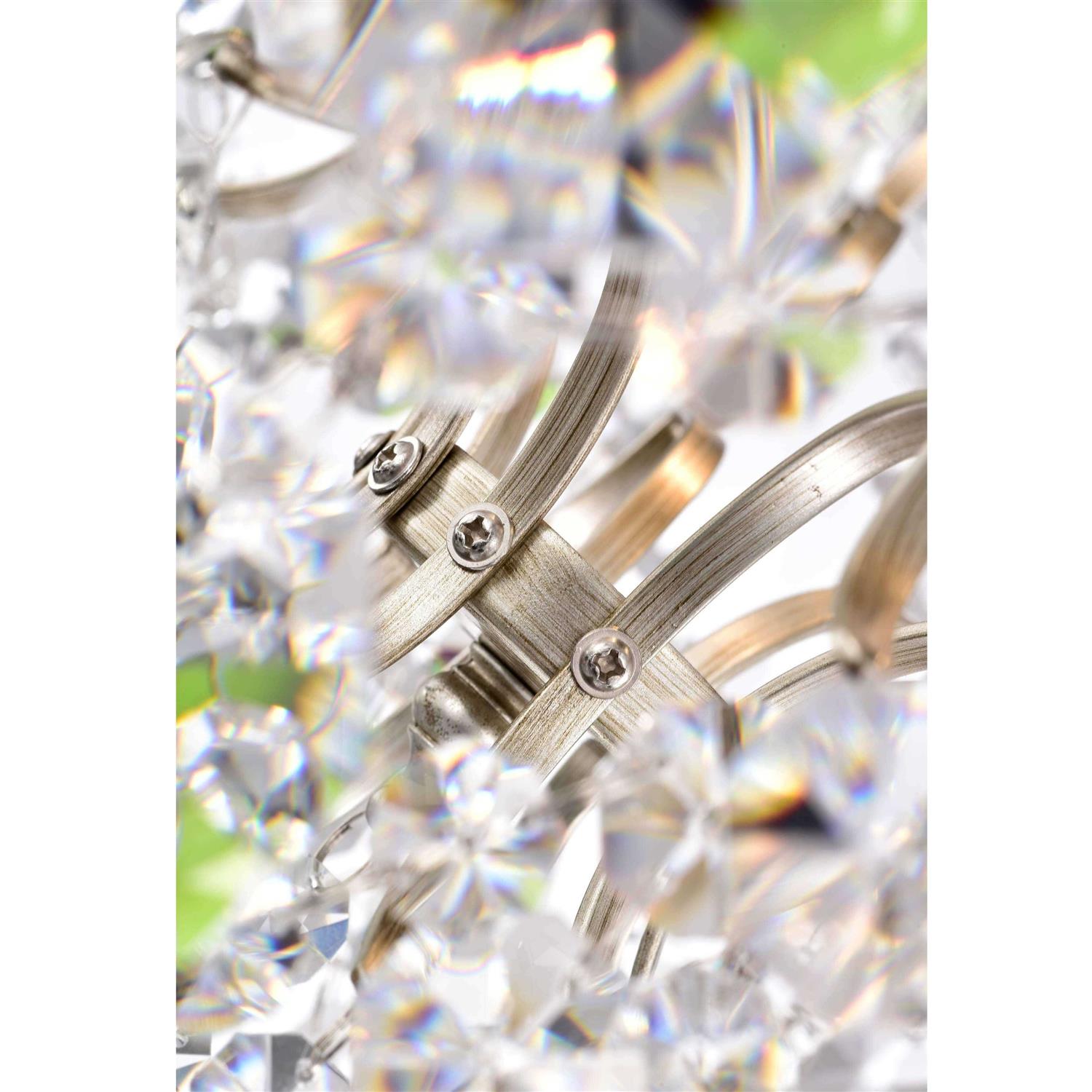 The Lighting Store Dalia Indoor 3-light Brushed Champagne Silver Crystal Chandelier