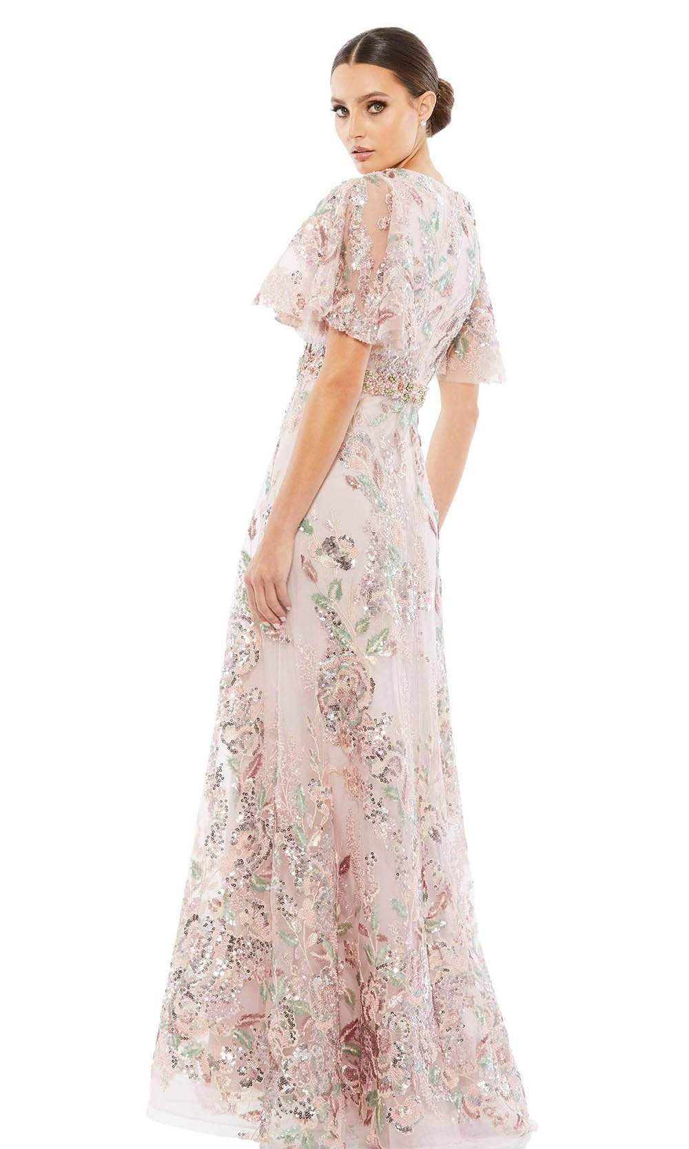 67880D Short Sleeves A-Line Mother of the Bride Dress