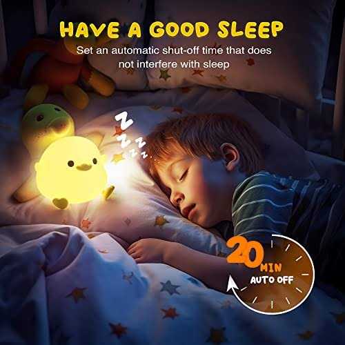UNEEDE LED Cute Bean Duck Night Light