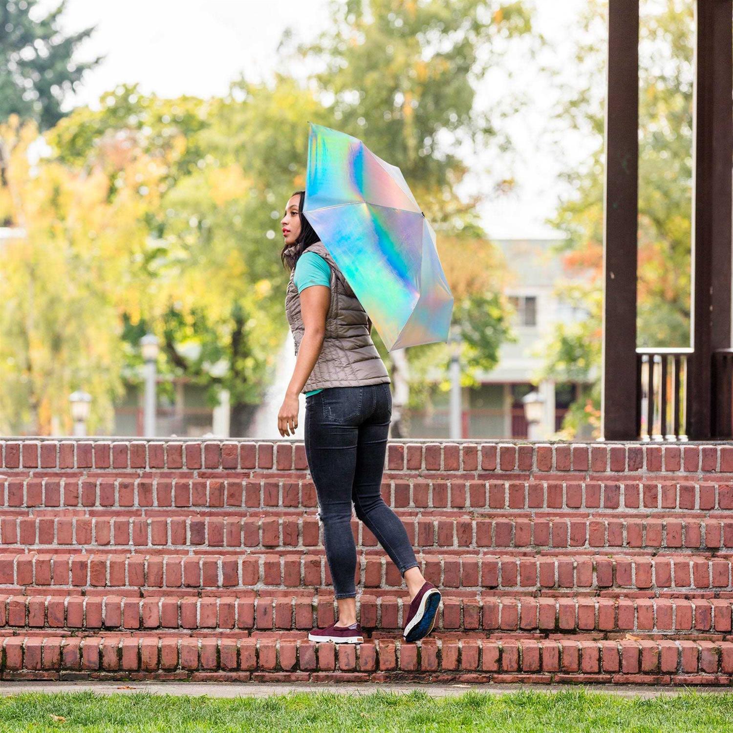 ShedRain Auto Open & Close Umbrella Iridescent
