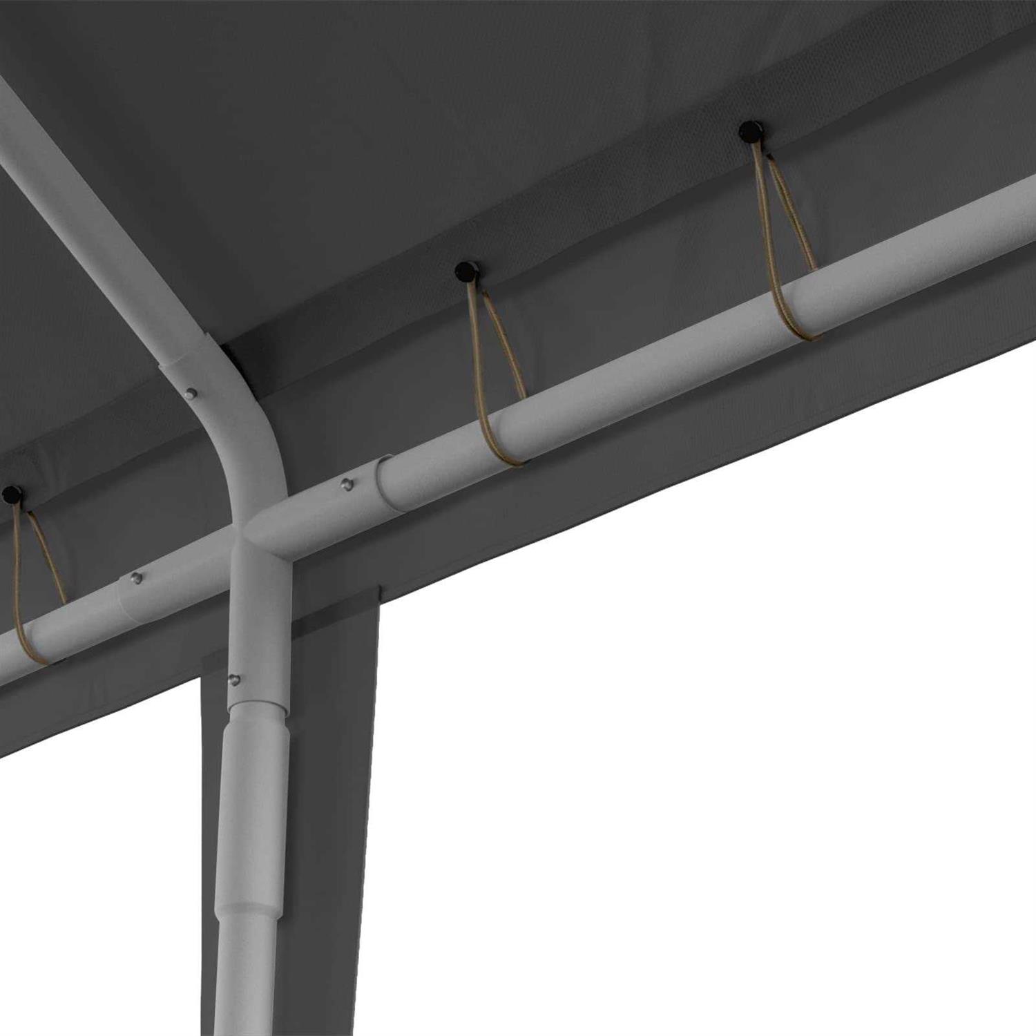 Carport Replacement Canopy Cover 10’x20′ for Tent Top Garage Shelter Cover with Ball Bungees