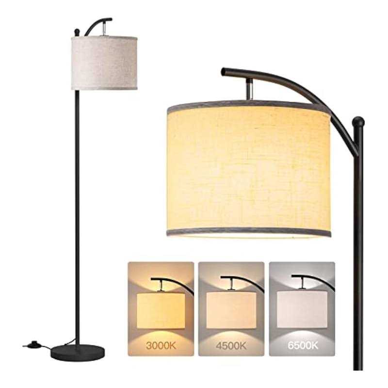 addlon Floor Lamp for Living Room with 3 Color Temperatures Standing Lamp with Linen lampshade for Bedroom