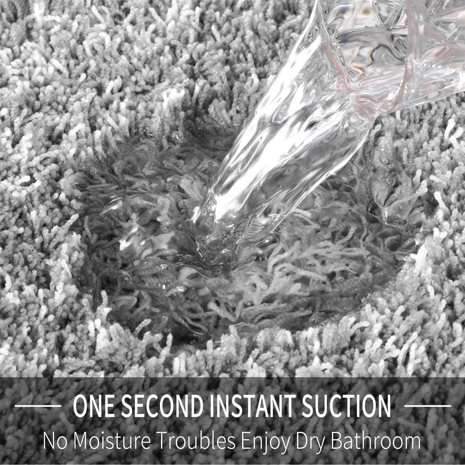 Yimobra Original Luxury Chenille Bath Mat Soft Shaggy Super Absorbent and