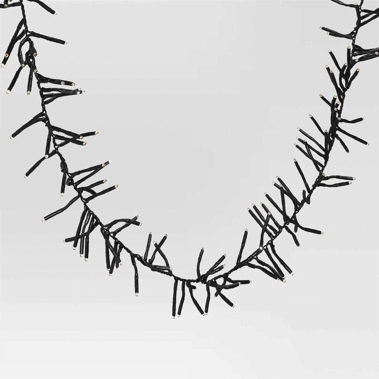 Wondershop 448ct LED Christmas Mini String Lights Garland Warm White Black Wire