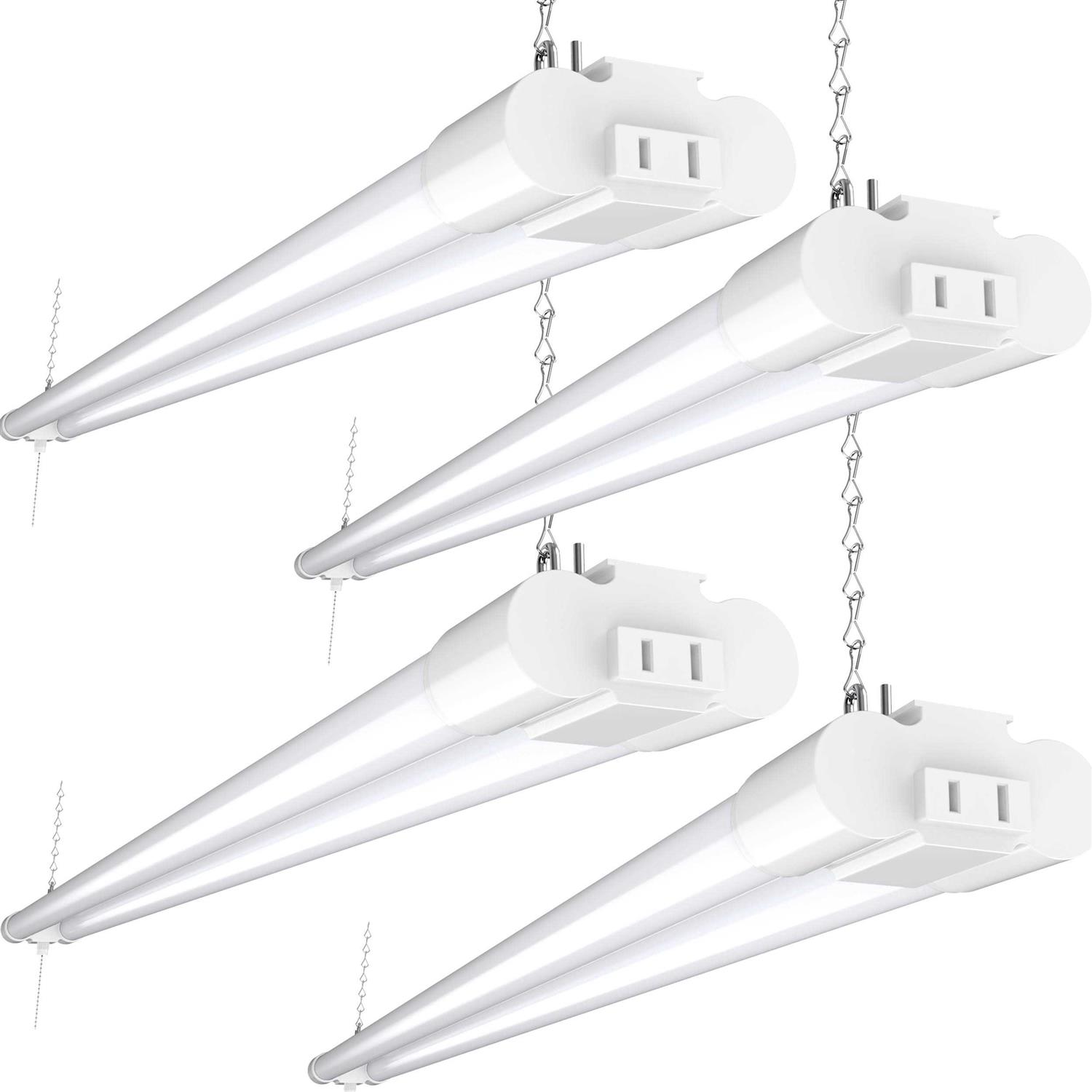 Sunco LED Workshop Garage White Shop Light 4FT Plug in Linkable Utility Light Fixtures