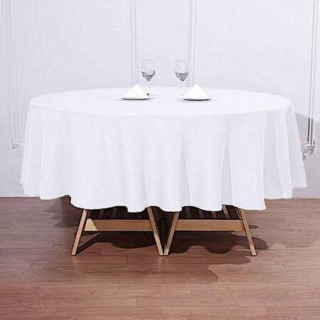 BalsaCircle Round Polyester Tablecloth Wedding Table Linens