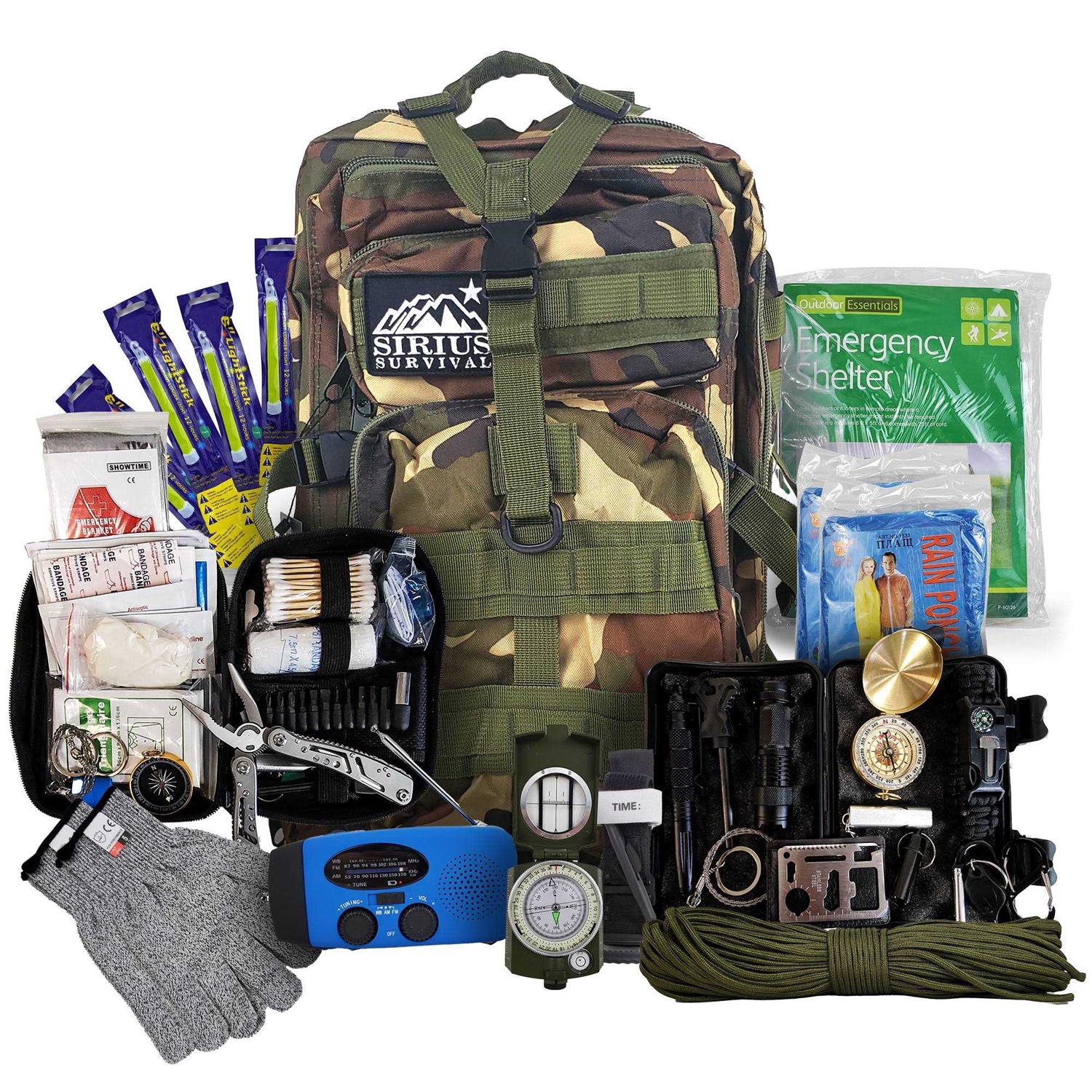 Sirius Survival Pre-packed Survival Backpack Survival Kit for Family