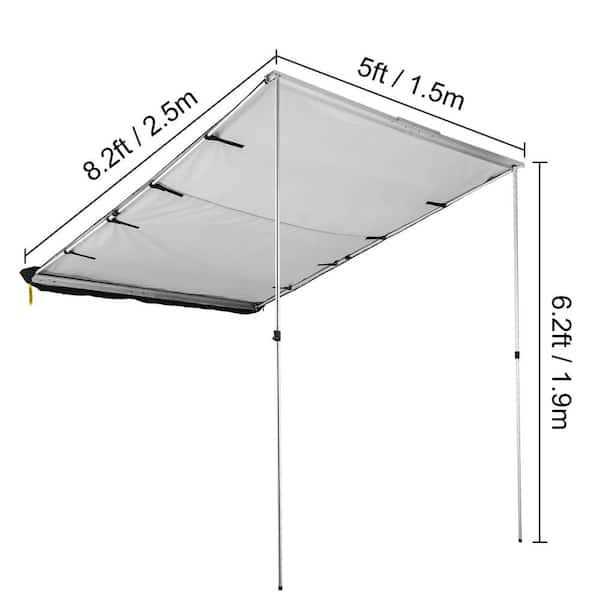 Vevor Car Side Awning Pull-Out Retractable Vehicle Awning Waterproof Uv50+