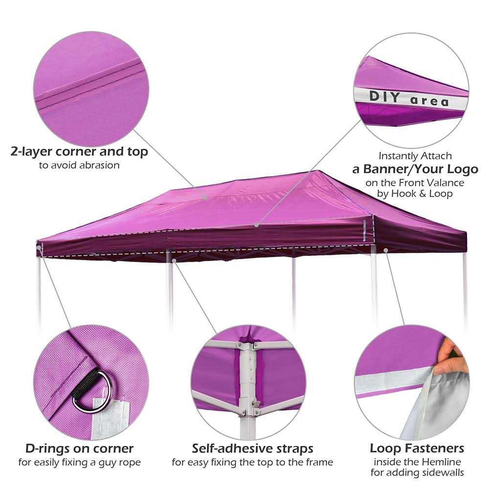 TheLAShop 10×10 EZ Pop Up Tent Canopy Replacement Top