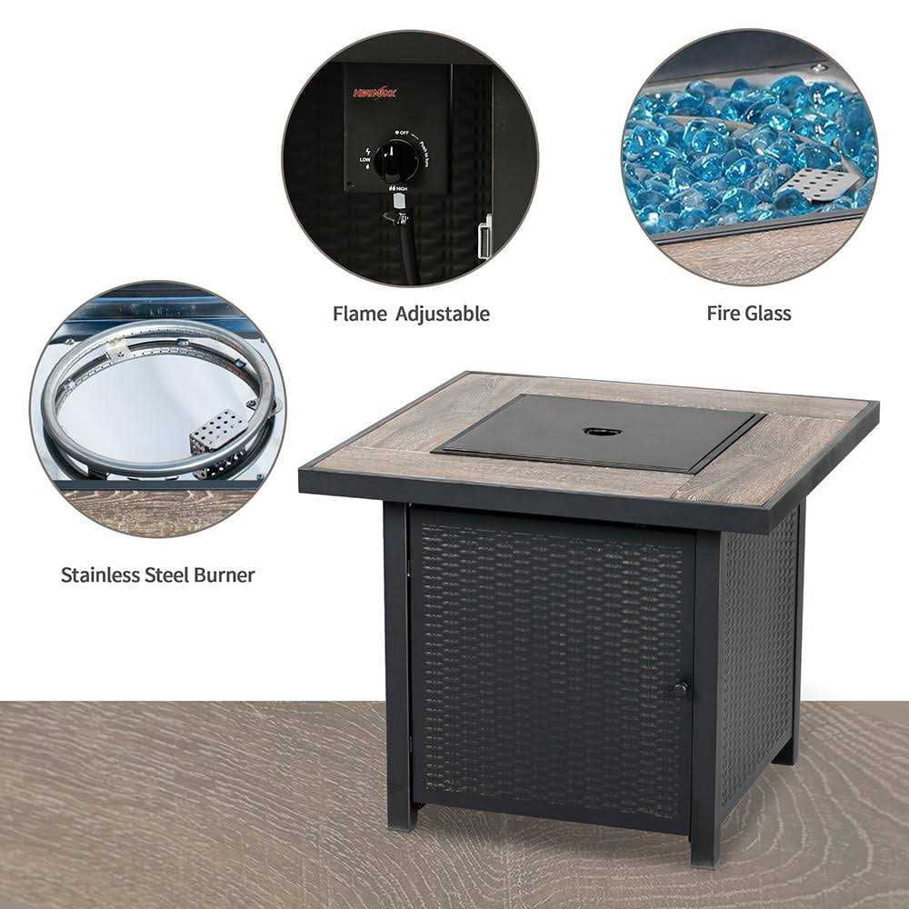 HeatMaxx 30 in. 50,000 BTU Propane Gas Fire Pit Table