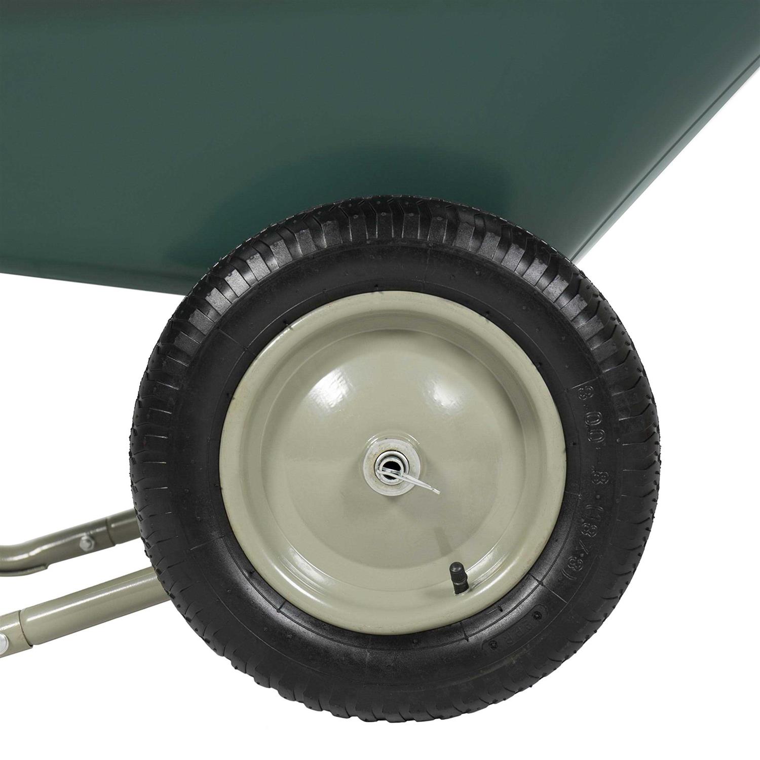 Best Choice Products Dual-Wheel Home Wheelbarrow Yard Garden Cart for Lawn