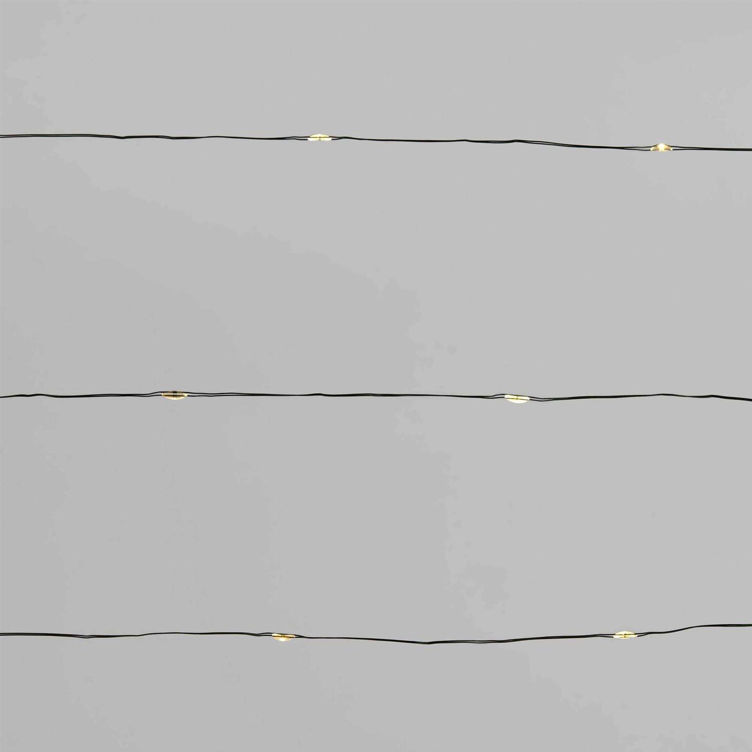 Wondershop 30ct Battery Operated LED Christmas Dewdrop Fairy String Lights Warm White with Silver Wire