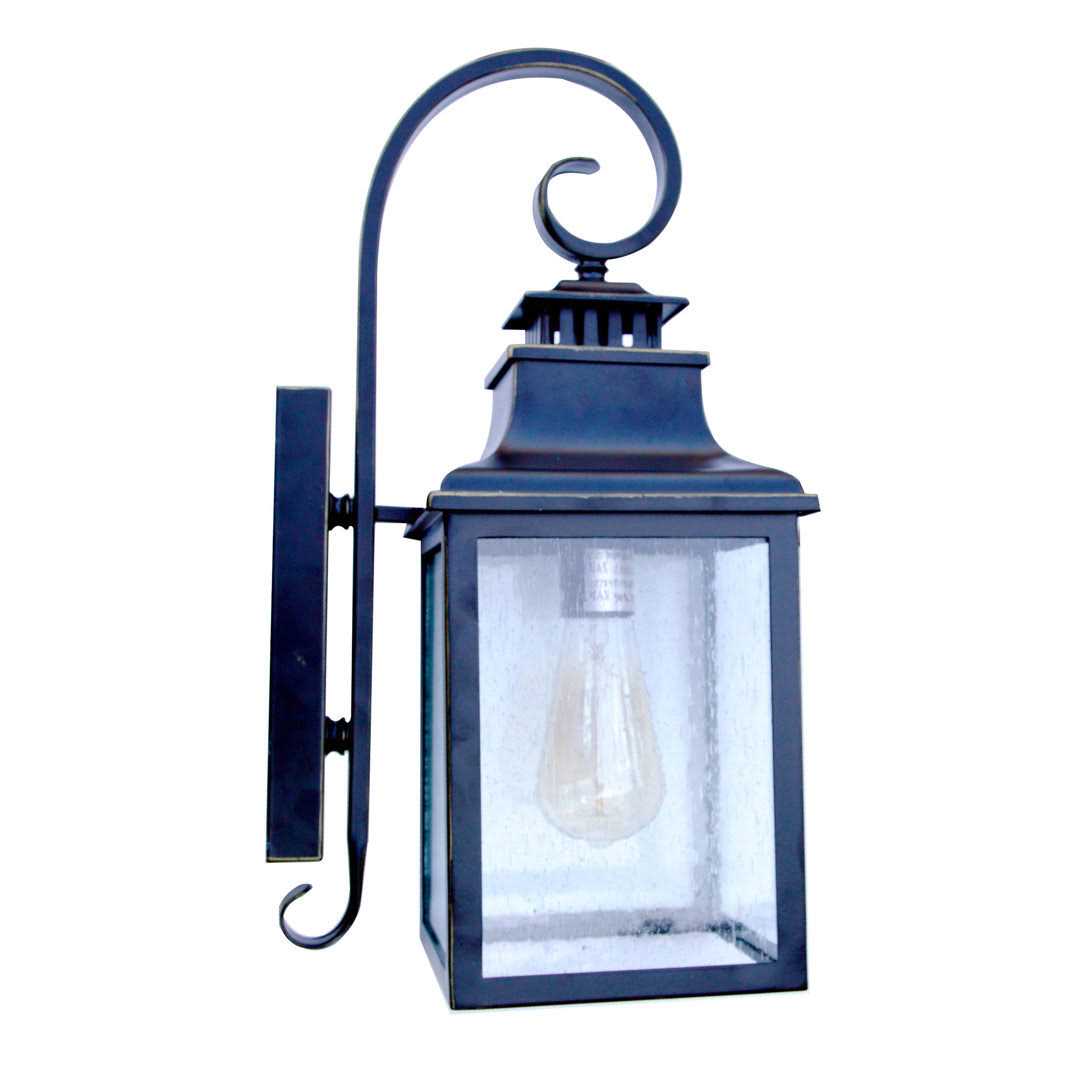 Anner 18 H Seeded Glass Outdoor Wall Lantern Red Barrel Studio Fixture Finish