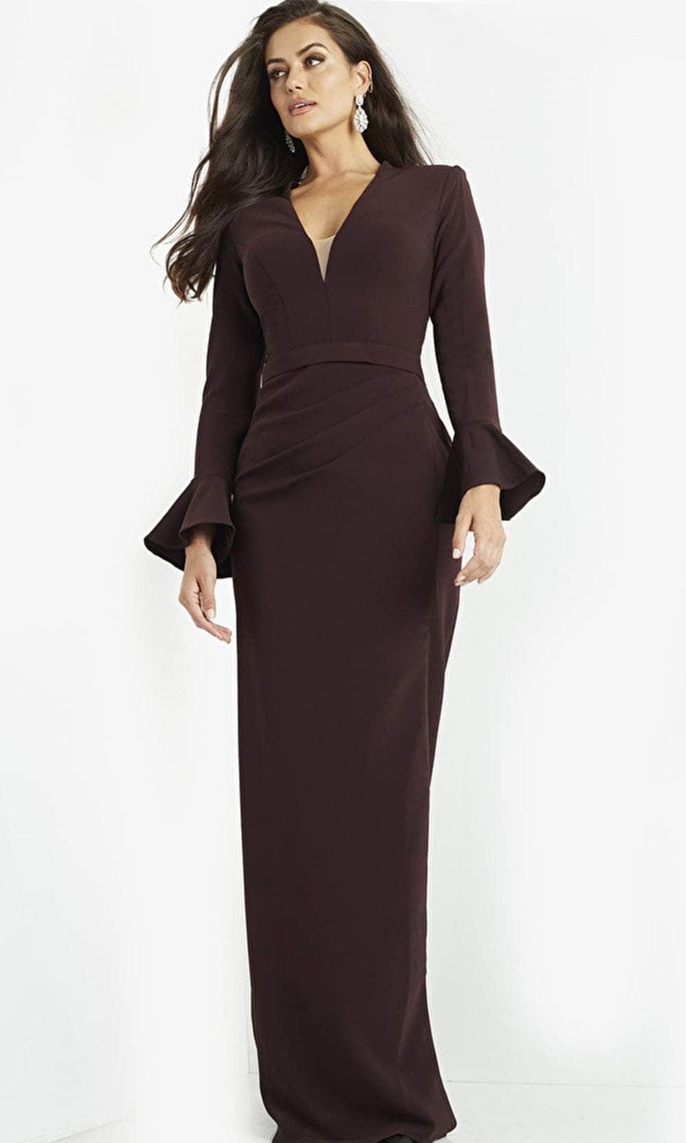 V-Neck Sheath Evening Dress