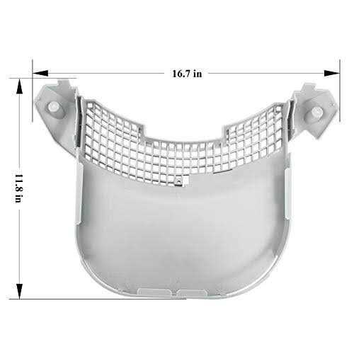 2pcs MCK49049101 Dryer Lint Filter Screen Housing Guide Cover with Adq56656401 Lint Filters Stainless Steel Mesh replacement