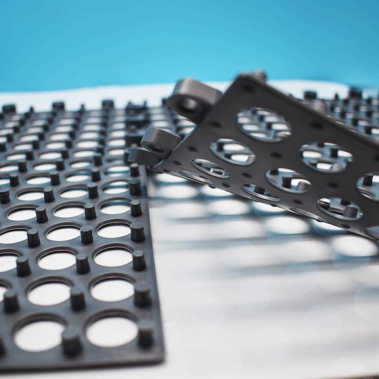 16Pack Drainage Interlocking Tiles 12”x12” Non-Slip Pool Bathtub Drain Tiles for Flooring