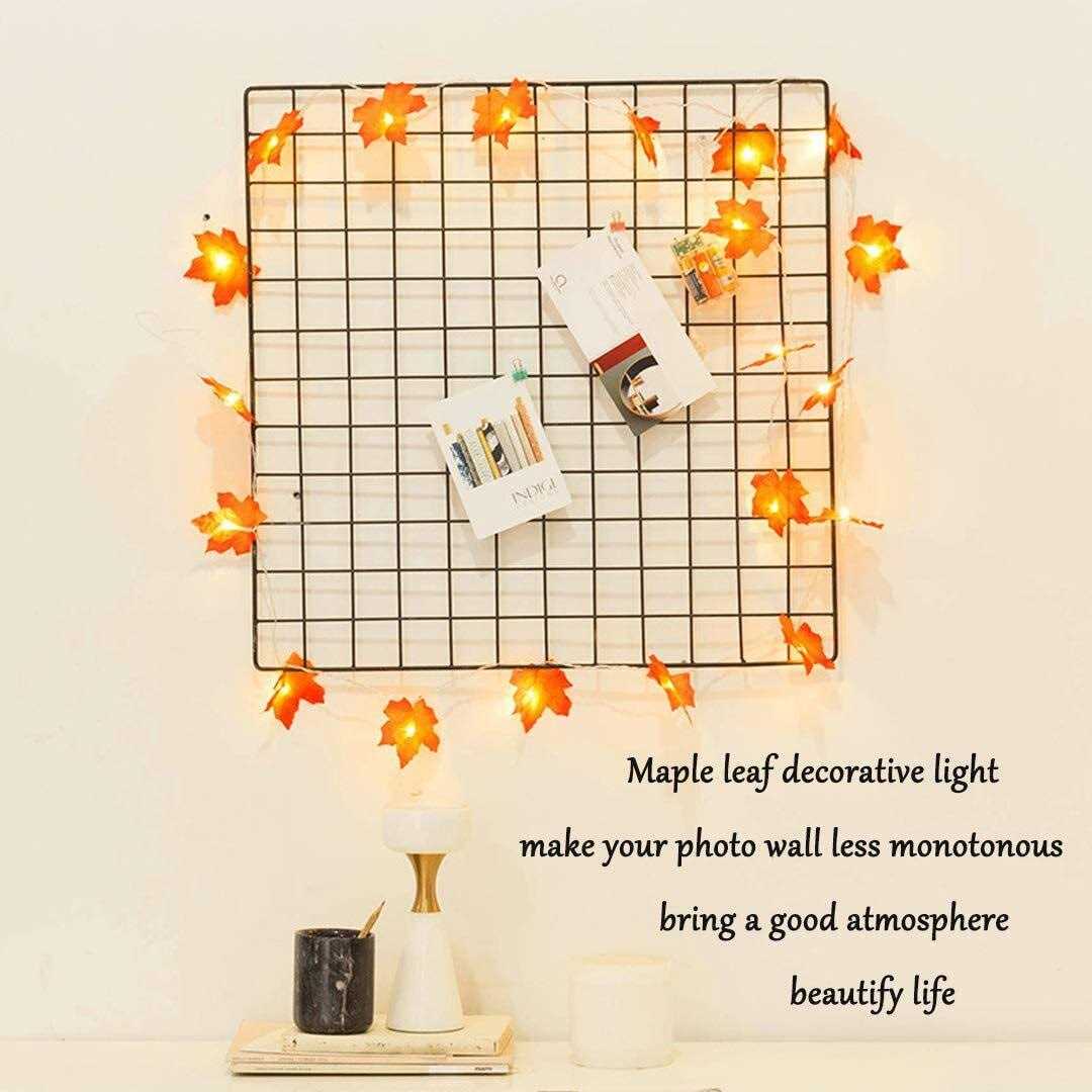 Ainkedin Autumn Decorations Fairy Lights Maple Leaf Light