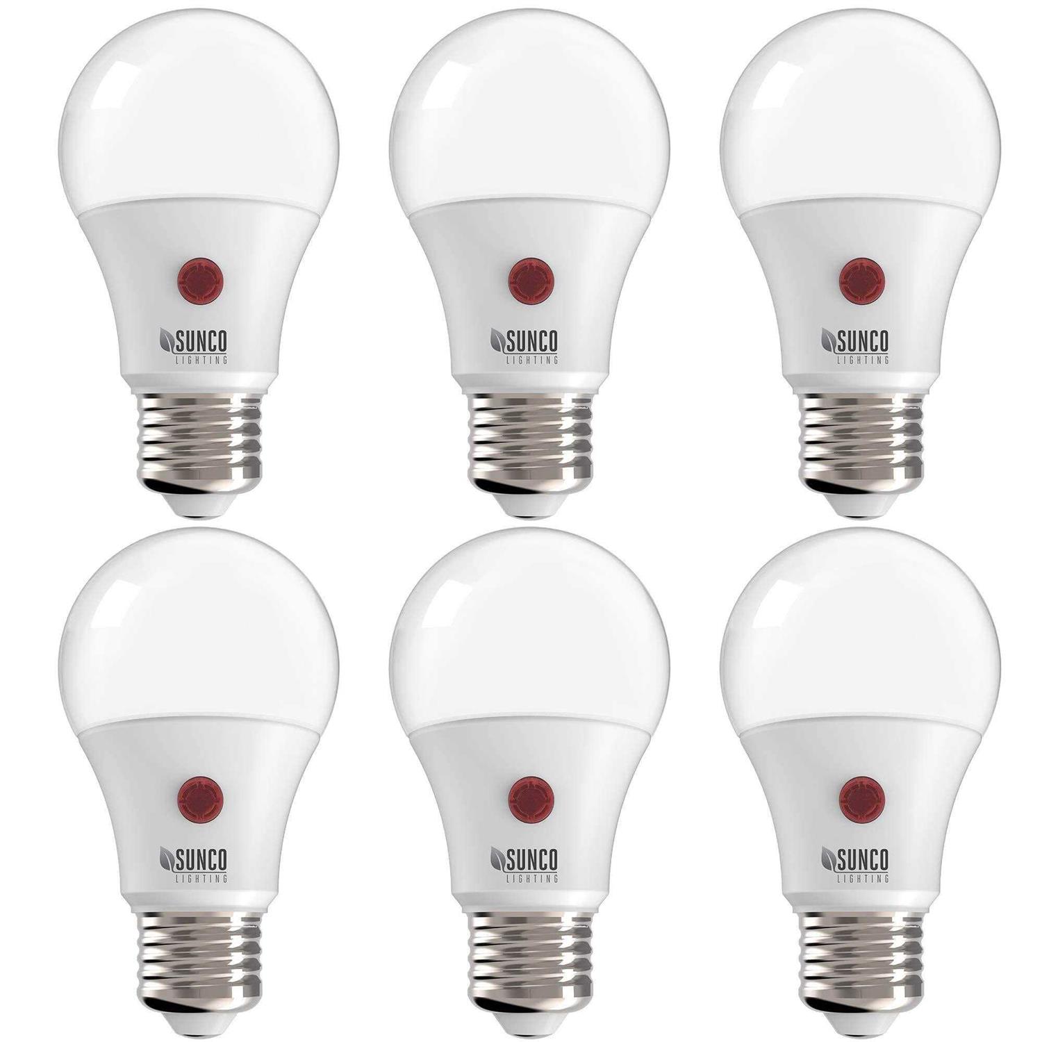 Sunco Lighting A19 Dusk to Dawn 9W LED Light Bulb