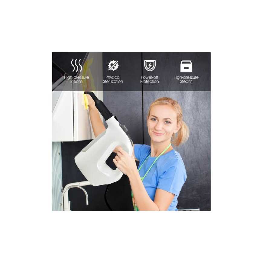 1400W Multipurpose Pressurized Steam Cleaner Mop W/17 Pieces Accessories