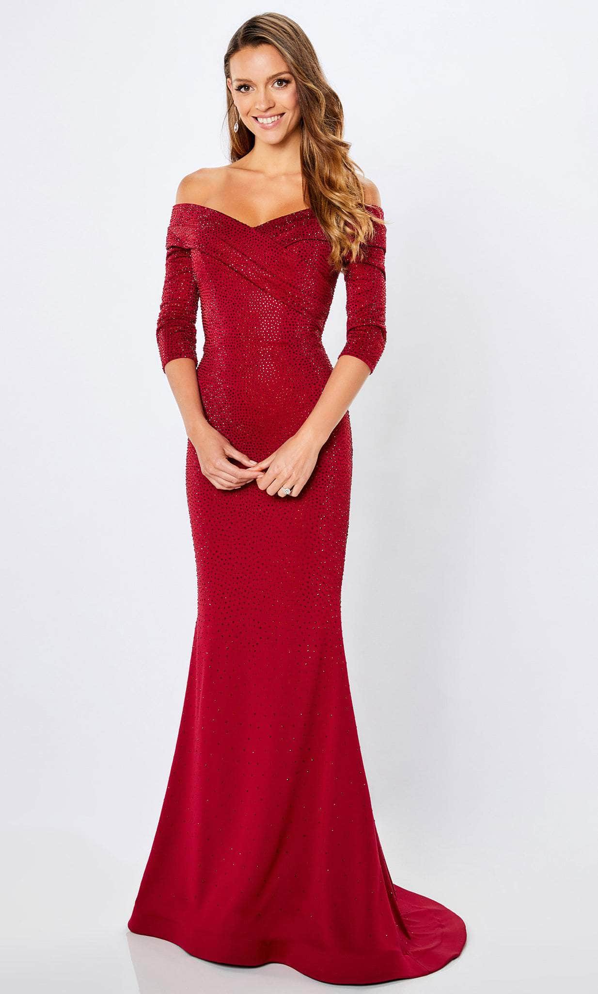 Off-Shoulder Mother of the Bride Gown