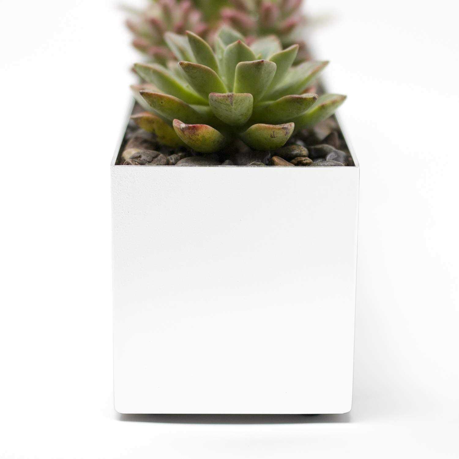 Buhbo Modern Steel Trough Rectangle Planter