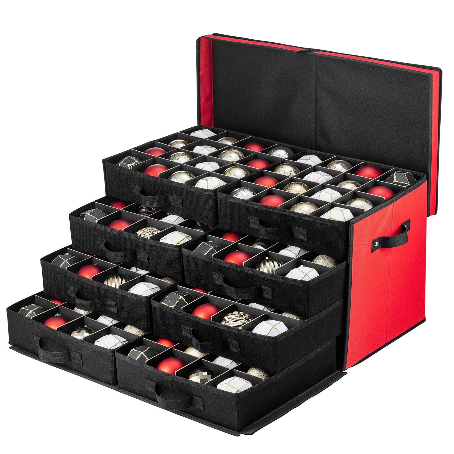 ZOBER Premium Large Christmas Ornament Storage Box