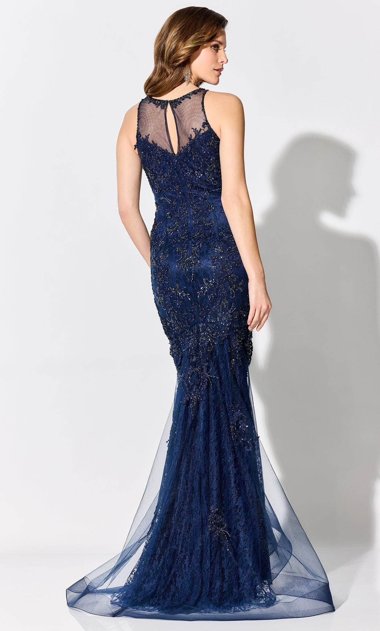 Illusion Sweetheart Evening Gown