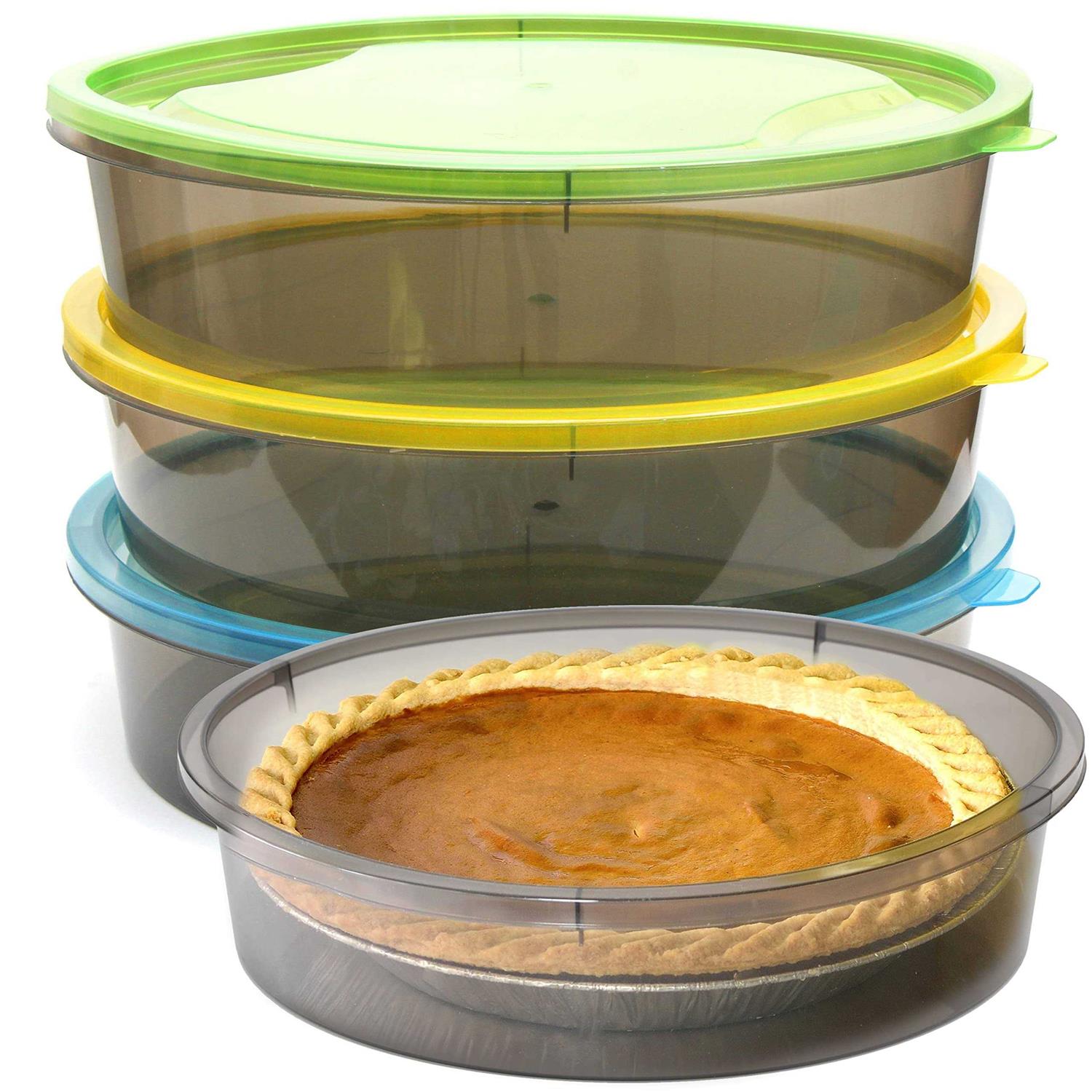 Youngever 3 Pack Pie Containers Plastic Food Storage Containers