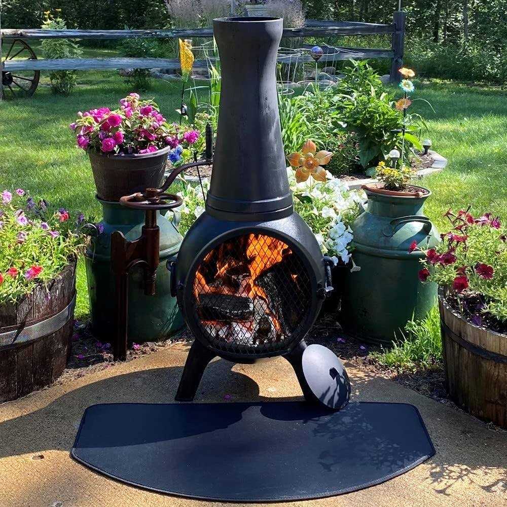 The Blue Rooster Prairie Fire Chiminea Outdoor Fireplace