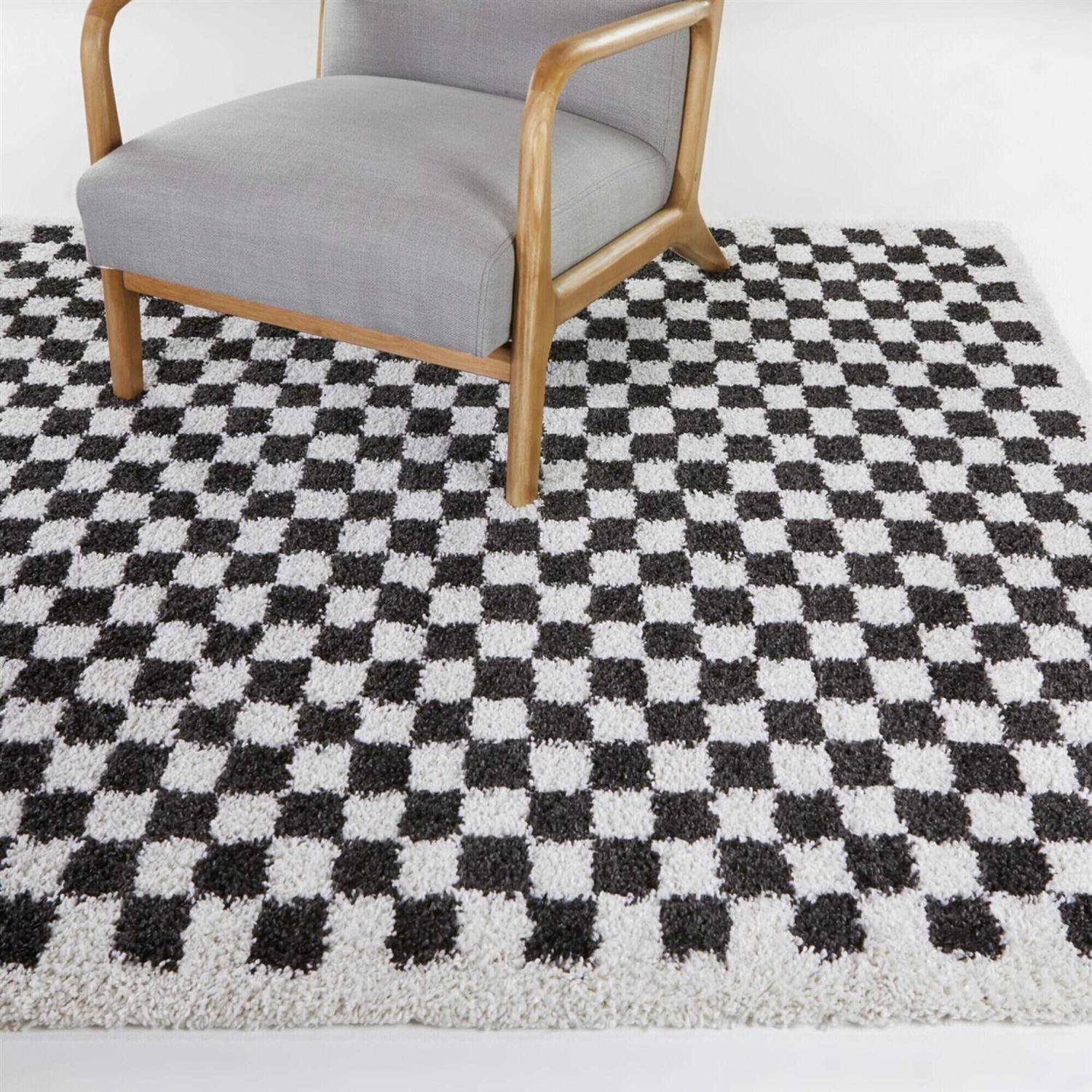 Balta Covey Plush Checkered Thick Shag Area Rug