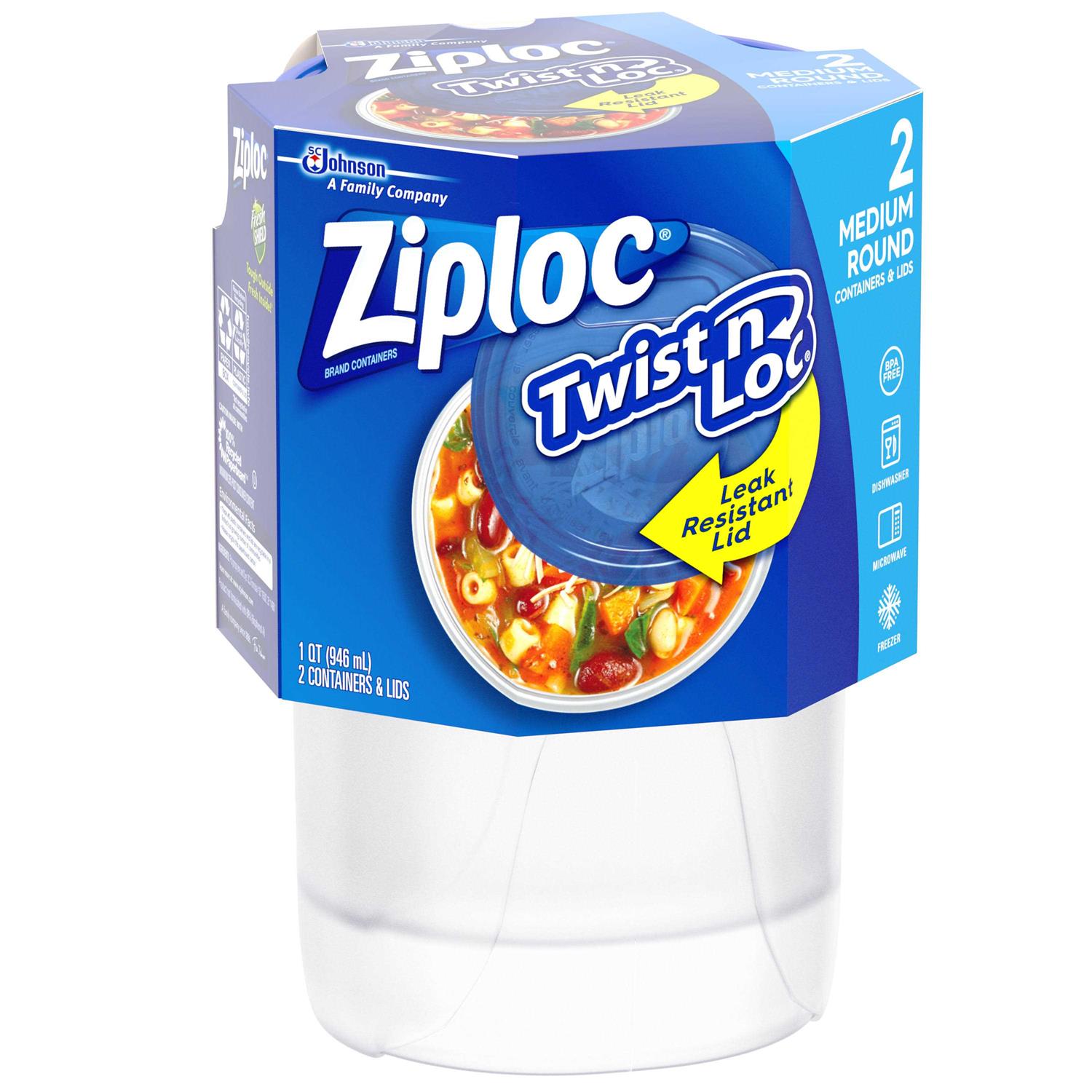 Ziploc Twist ‘n Loc Containers