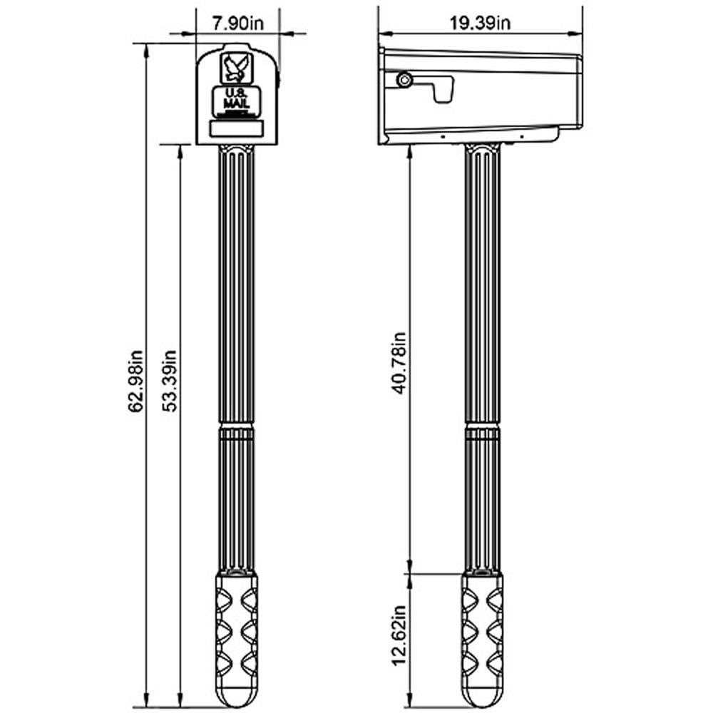 Architectural Mailboxes Newbury Plastic Mailbox and Post Kit