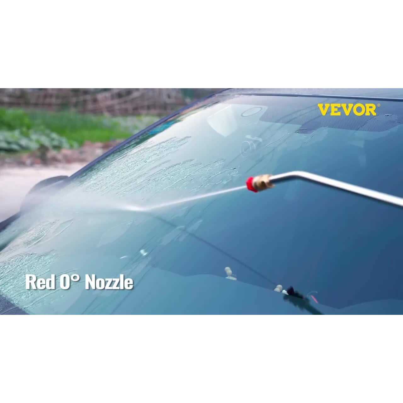 VEVOR Telescoping Pressure Washer Wand 4000 PSI 8-18 ft Extendable Power Cleaning Tools with Strap Belt and 5 Nozzle Tips