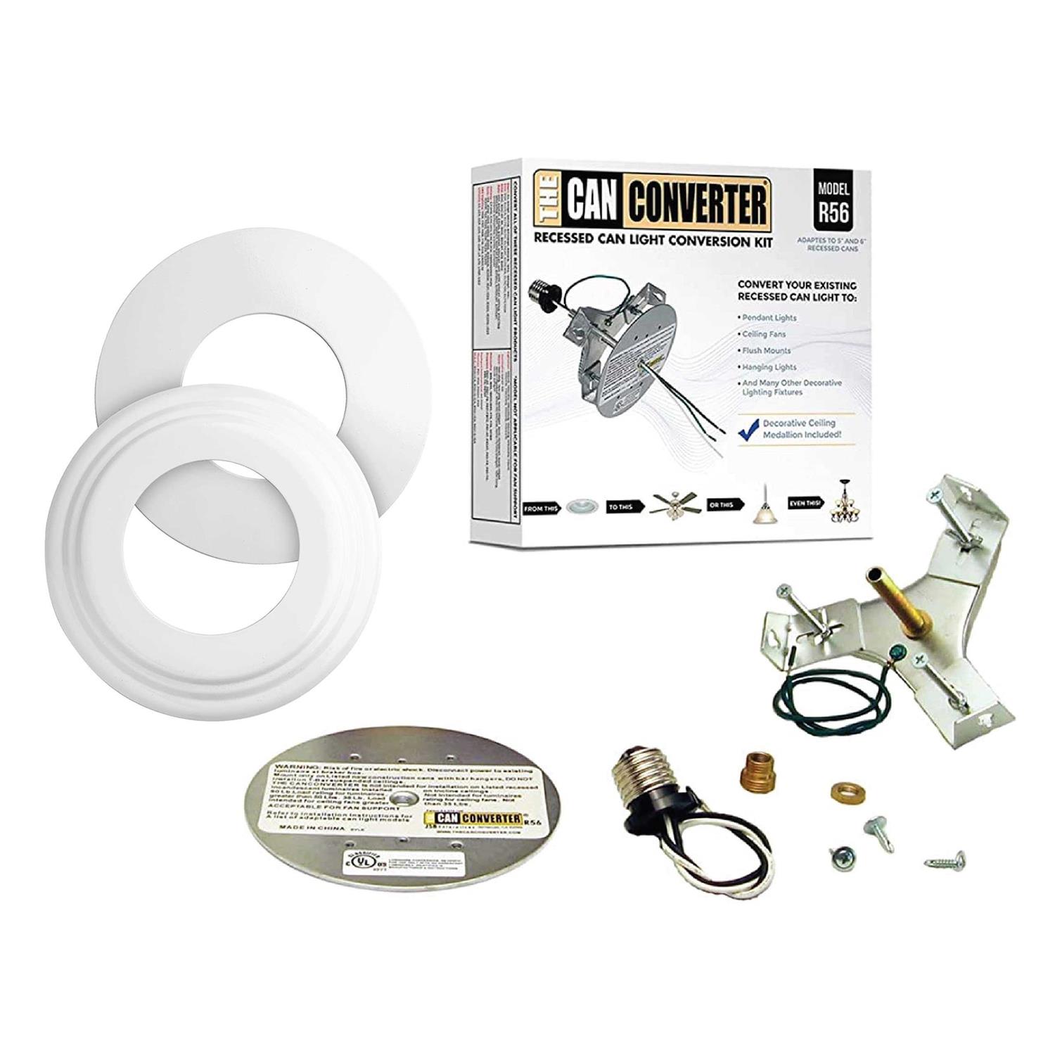 The Can Converter Recessed Can Light Conversion Kit R56-WHTFB