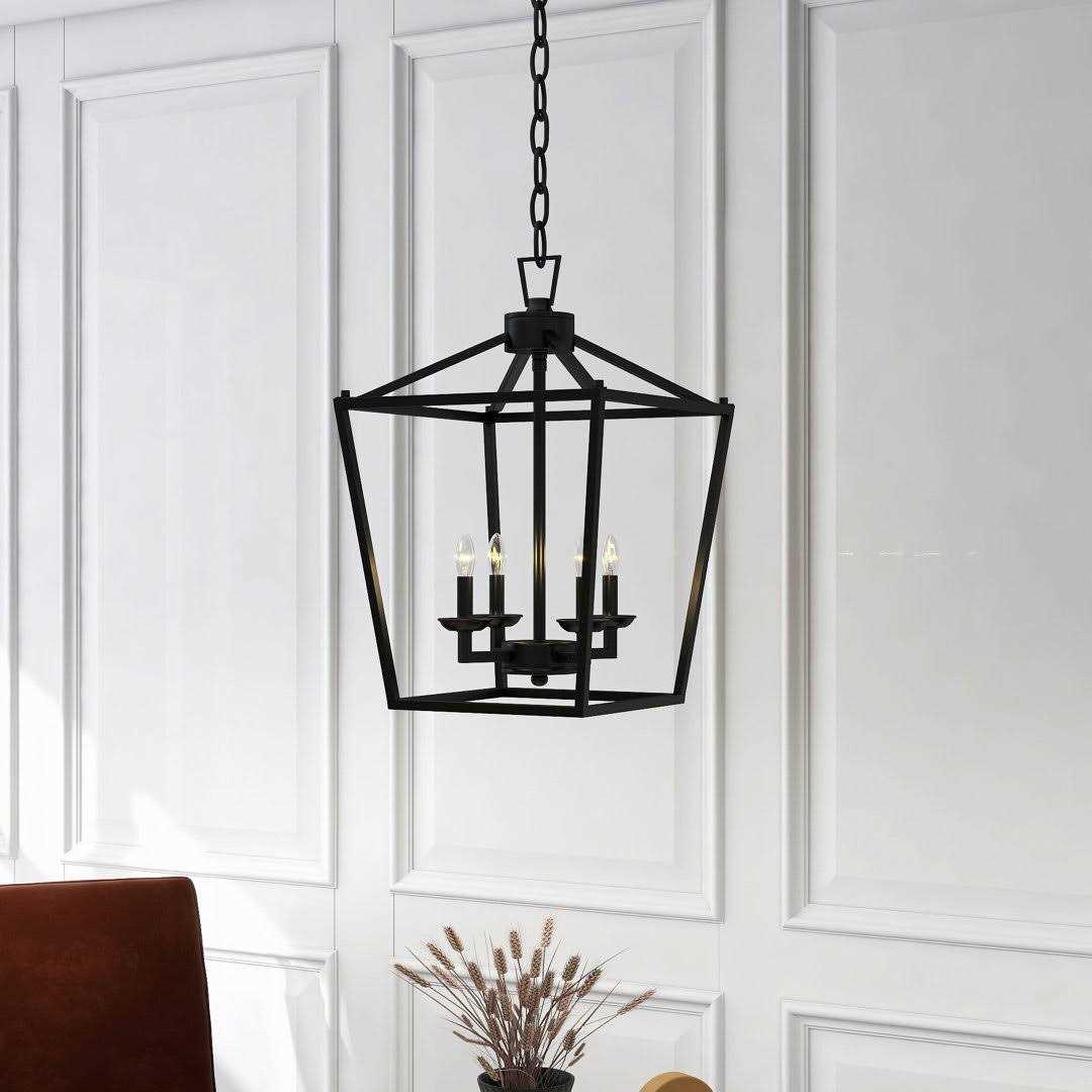 Boothby 4 Light Lantern Geometric Pendant Andover Mills Finish