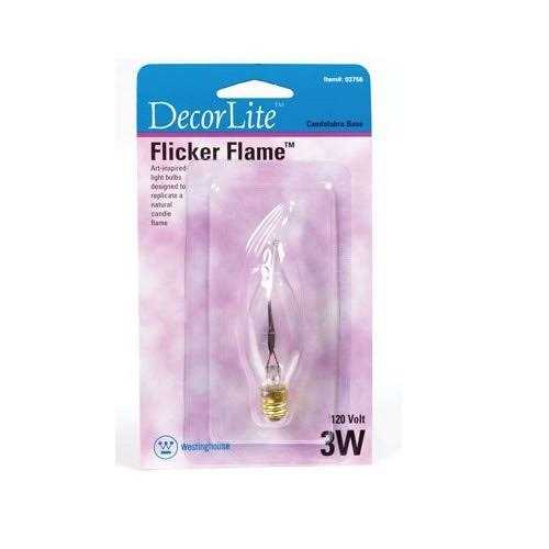 Westinghouse 3W Clear Flicker Flame Bulb