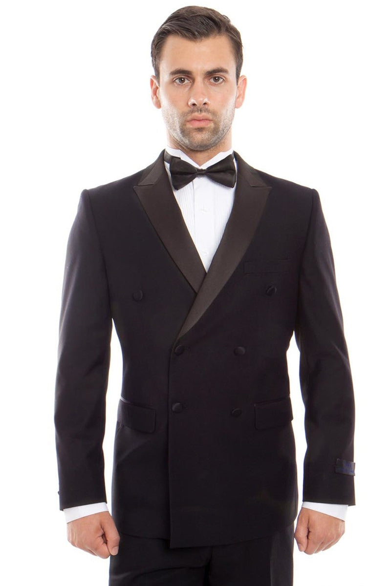 Men’s Slim Fit Double Breasted Tuxedo in Navy Blue