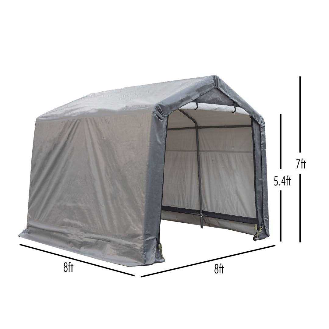 8 ft. x 8 ft. Metal Portable Storage Shed WEATHERFAST