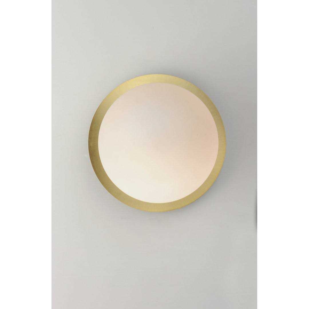 AllModern Drake 1 Light Dimmable Satin Brass Flush Mounted Sconce