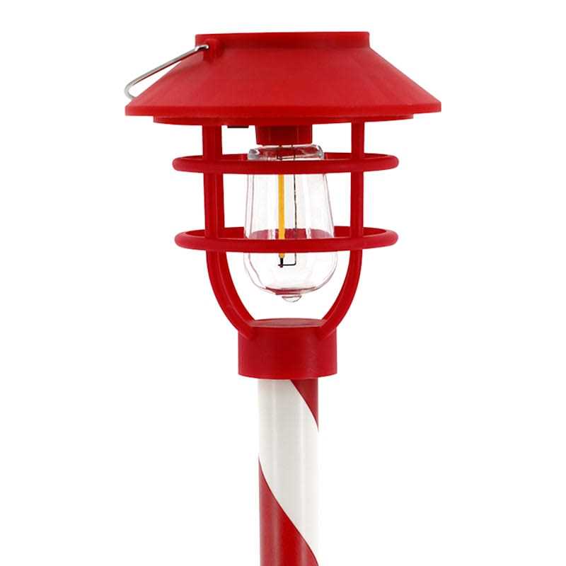 At Home Solar Christmas Cage Stake Light