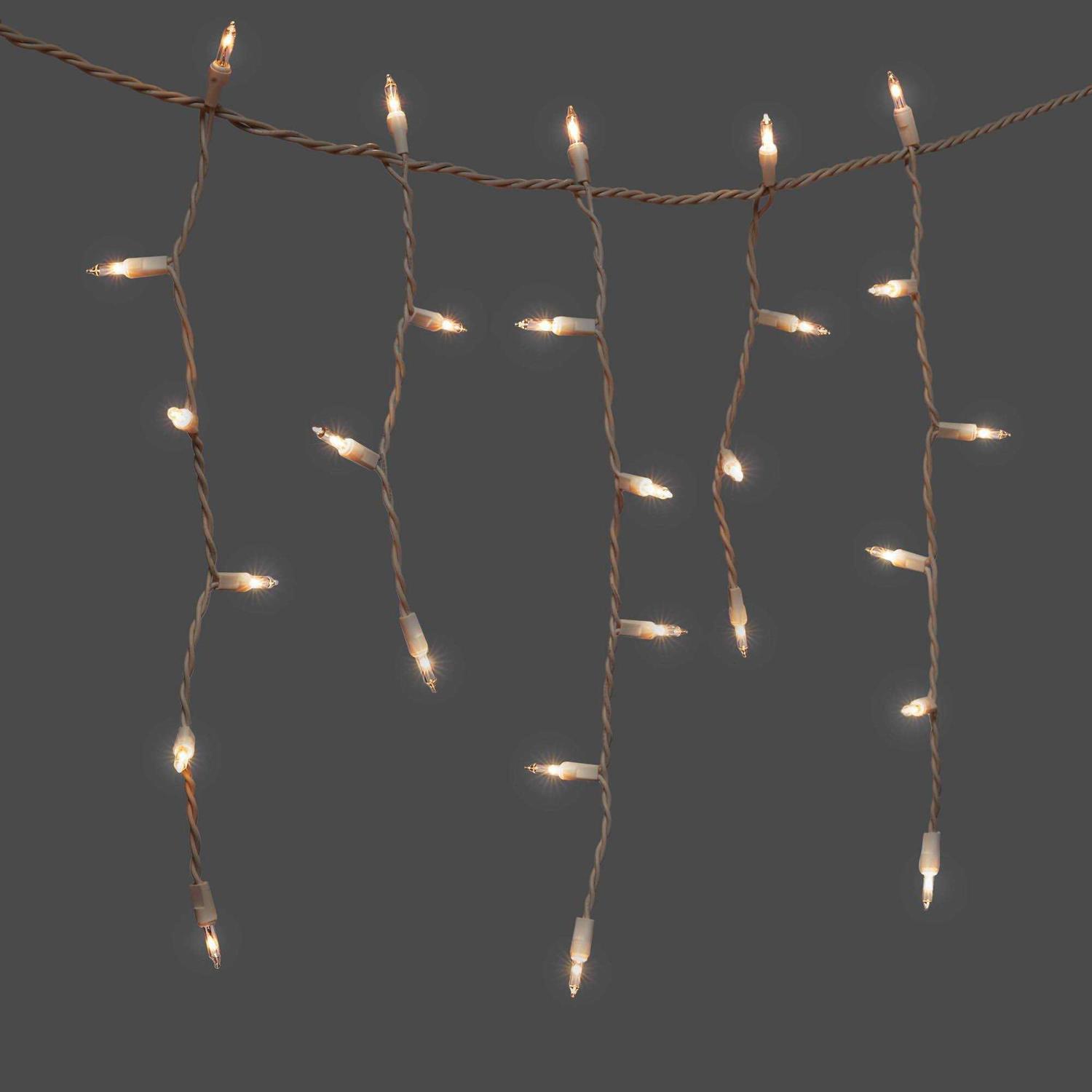 Wondershop 300ct Incandescent Mini Christmas Icicle Lights Clear White Wire