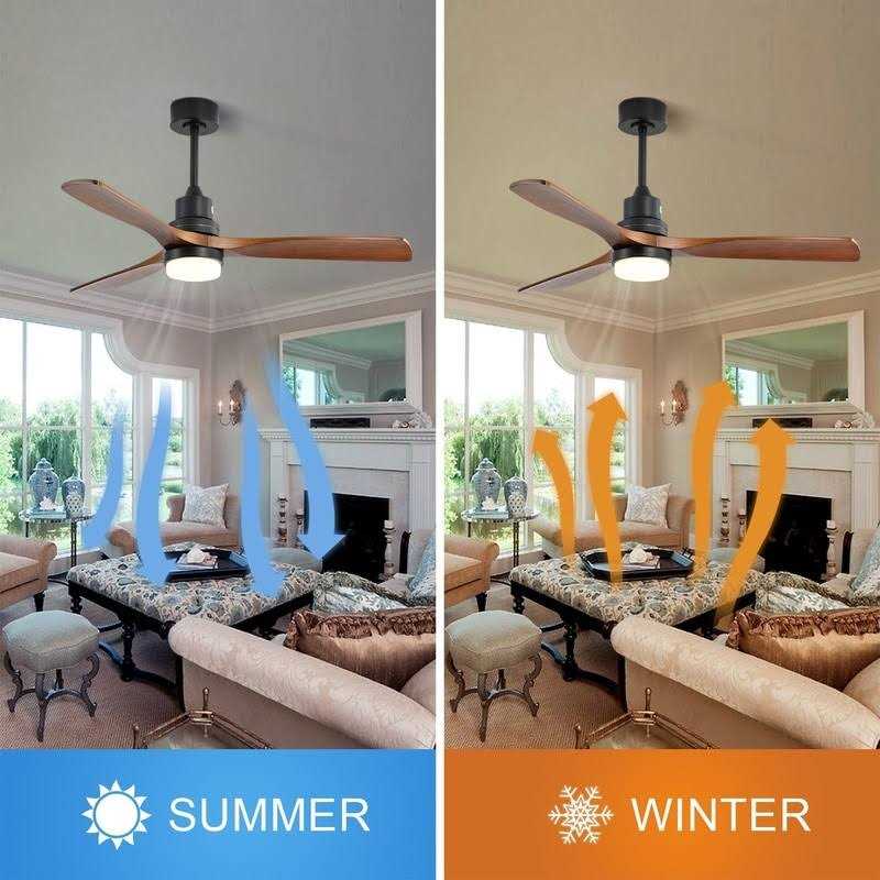 52 and 60 Noiseless Walnut Wood Ceiling Fan with Remote Control,Light Integrated Optional