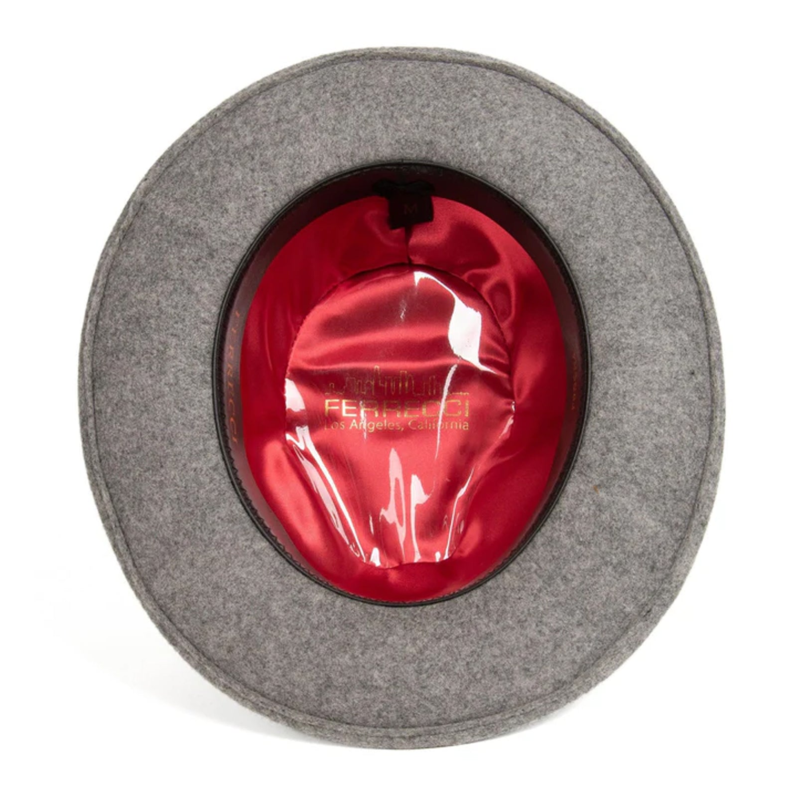 Mens Classic Wool Fedora Dress Hat in Grey Melange